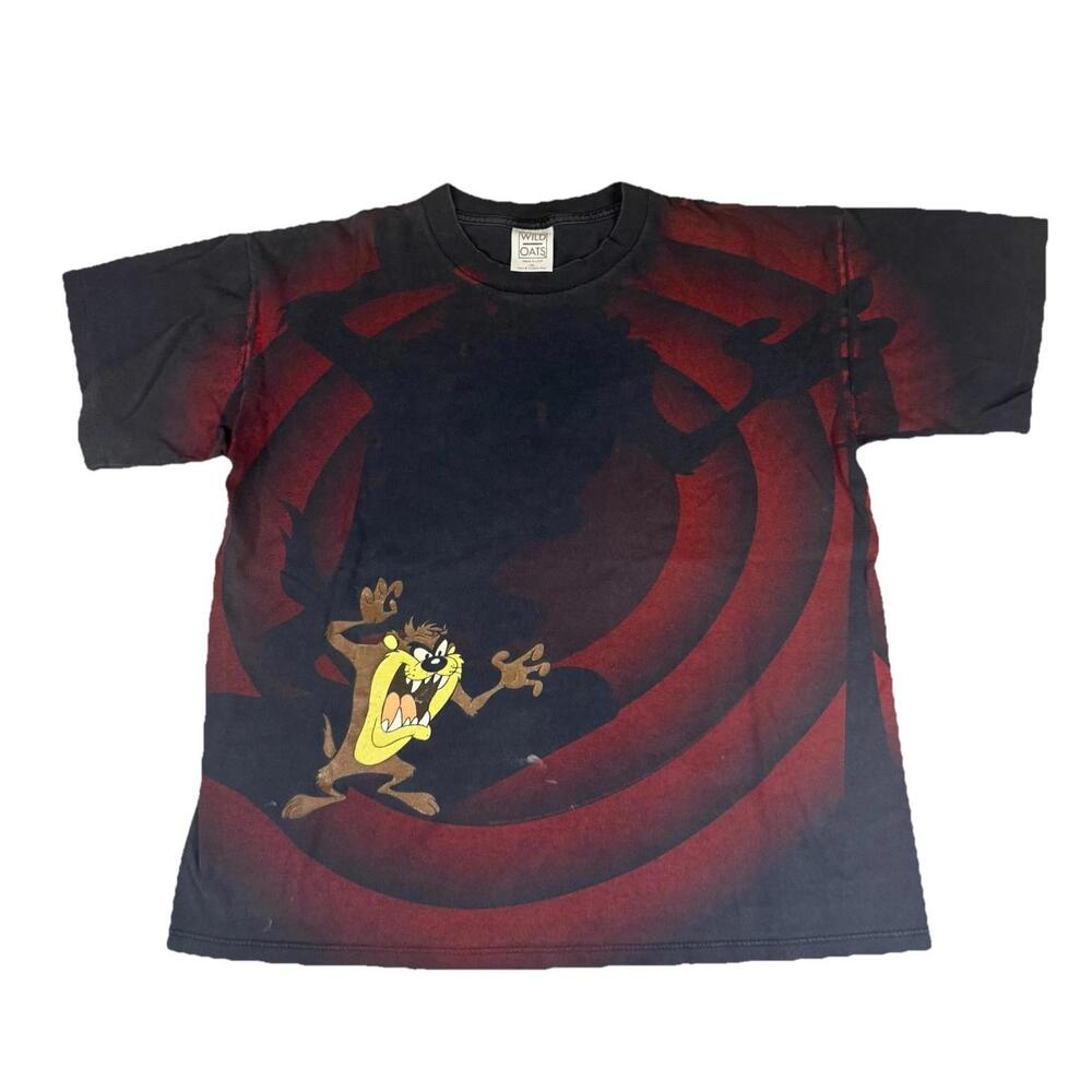 Vintage Blackout Shadow Taz Looney Tunes Wild Oats T Shirt USA Men’s XL